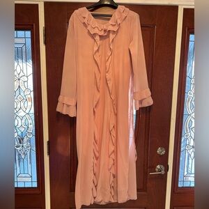 Chiffon Elegant Pink Ruffle Dress